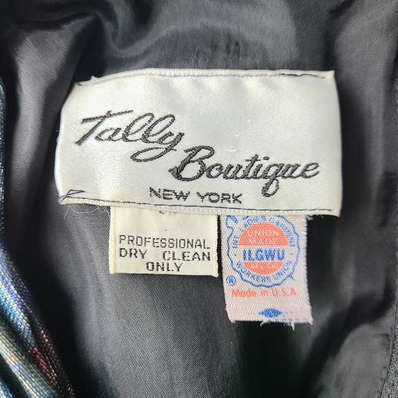 Tally Boutique New York Union Made 80s Vintage Metallic Iridescent Fairy Dress - Picture 10 of 10